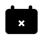 Calendar Cross Fill SVG Icon